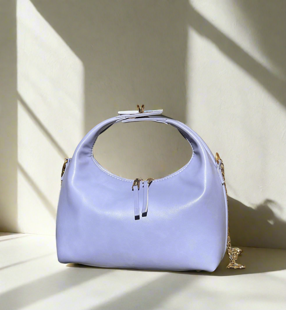 Vienna Top Handle Hobo Bag “Deep Periwinkle”