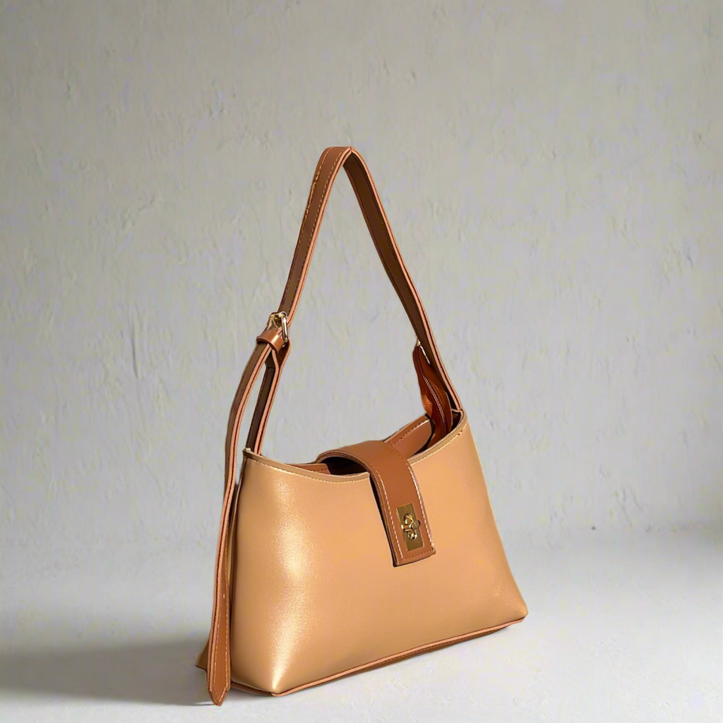 Casual Chic Saddle Bag “ Beige Brown”