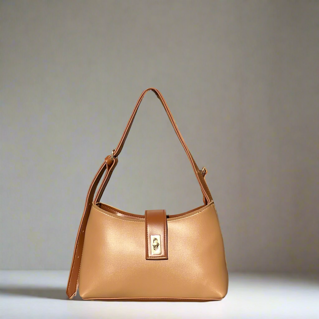 Casual Chic Saddle Bag “ Beige Brown”