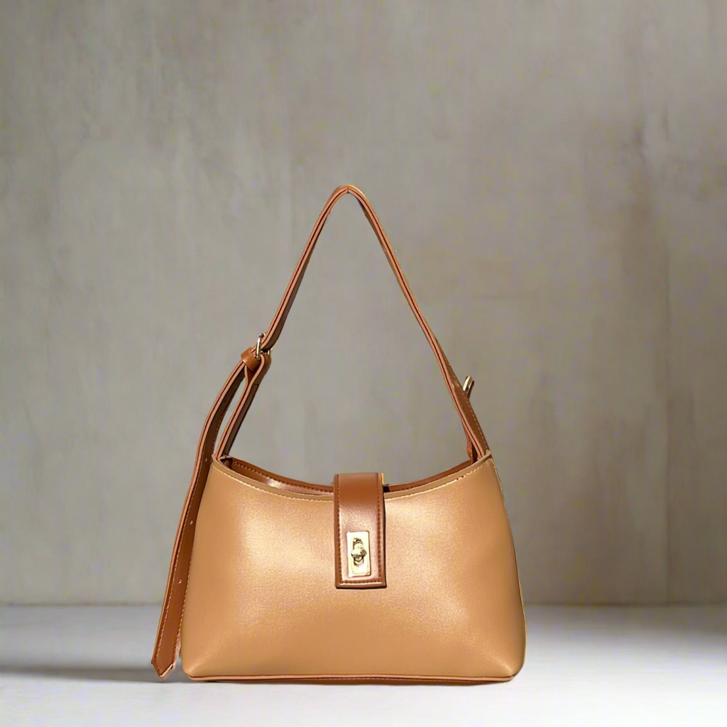 Casual Chic Saddle Bag “ Beige Brown”