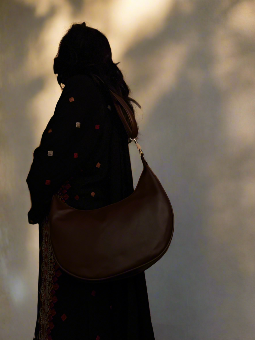 Crossbody Hobo Bag “Wood Moon”