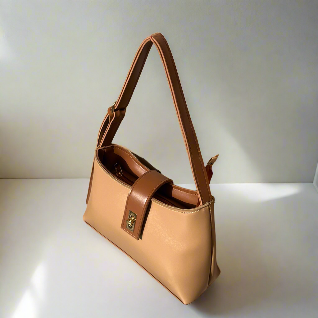 Casual Chic Saddle Bag “ Beige Brown”