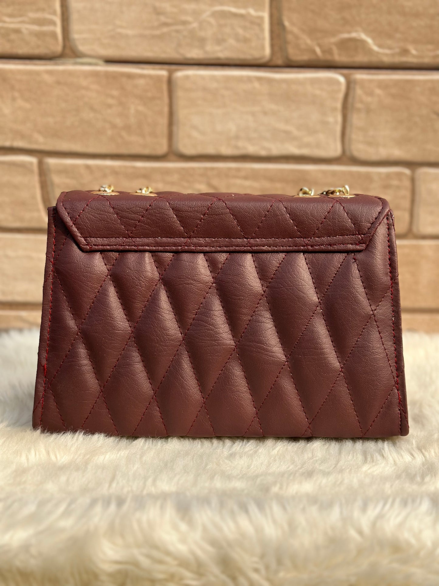 Crossbody Chain Bag “Maroon”