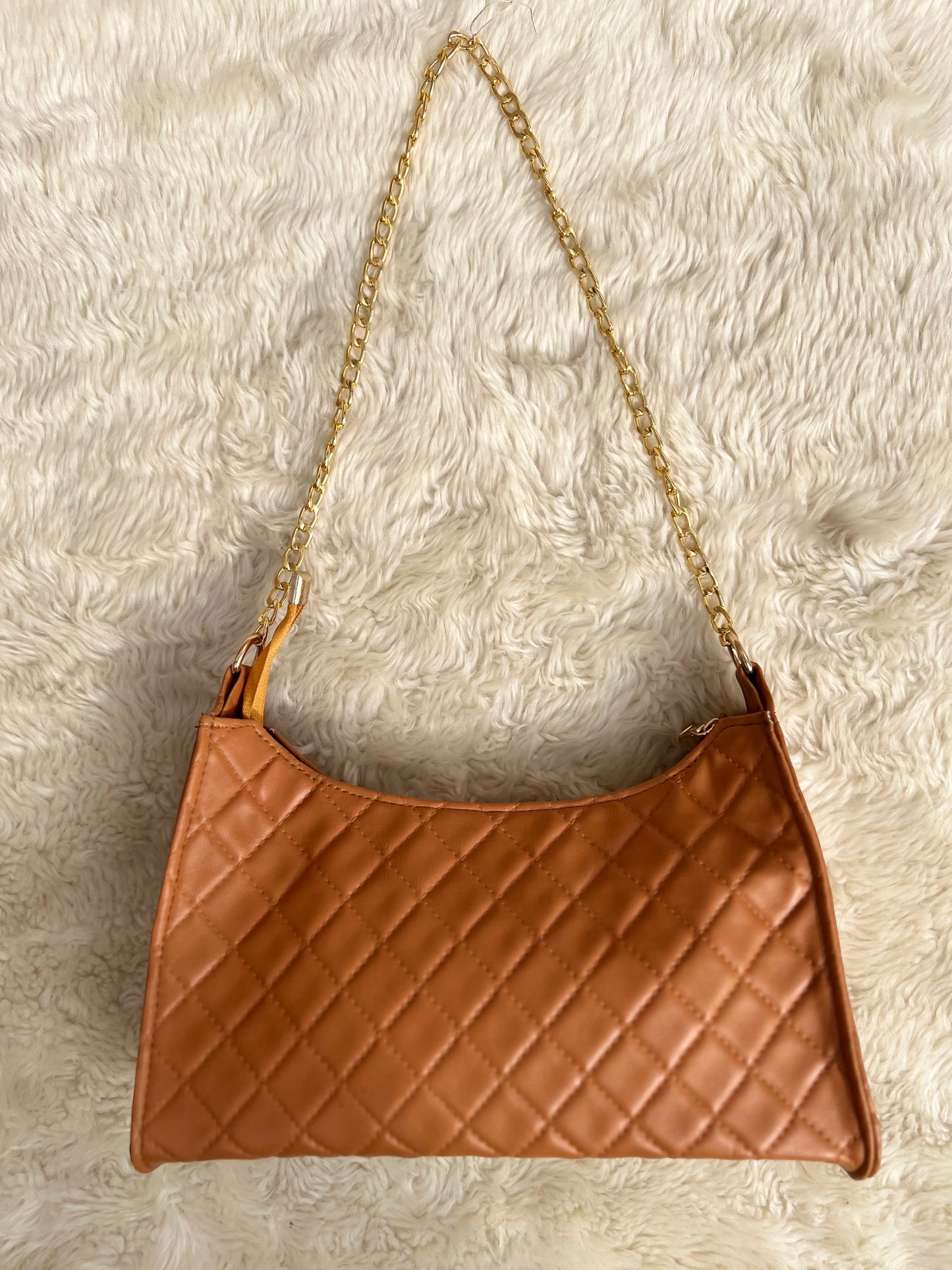 Quilted Handbag “Brown”