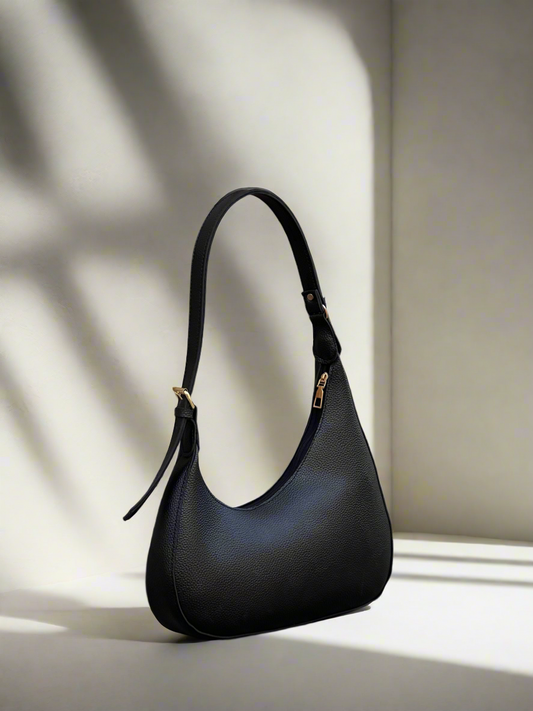 Luna Asymmetric Shoulder Bag “Black”