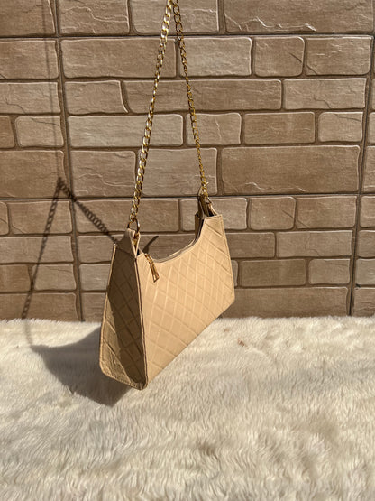 Quilted Handbag “Beige”