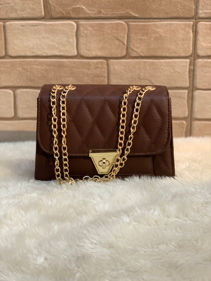 Crossbody Chain Bag “Chocolate Brown”