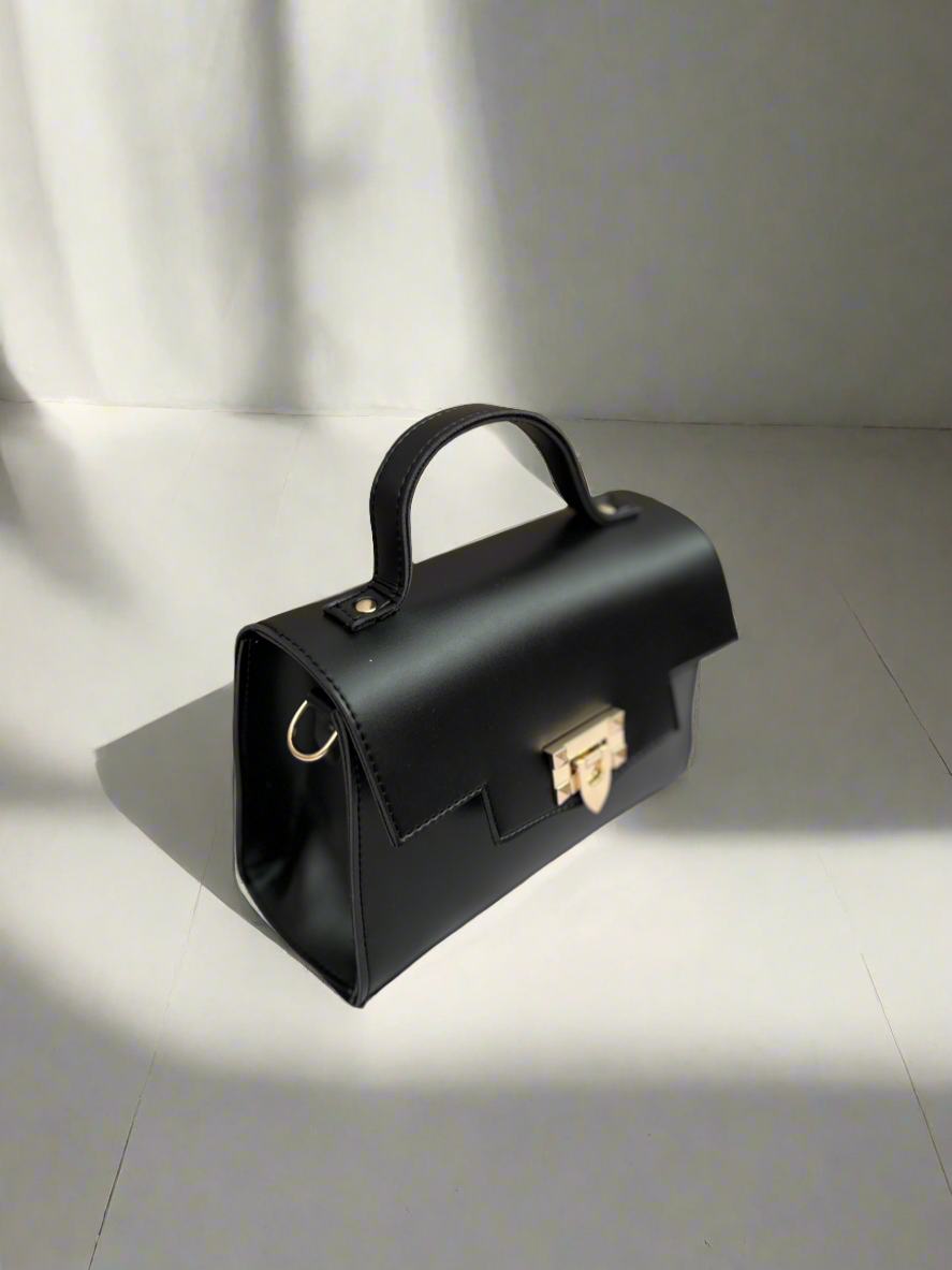 Aurum Chic Crossbody Bag “Jet Black”