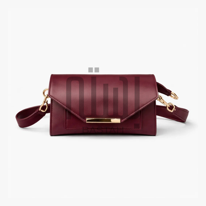 Snap Mini Crossbody Bag "Maroon"
