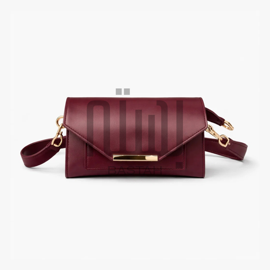 Snap Mini Crossbody Bag "Maroon"