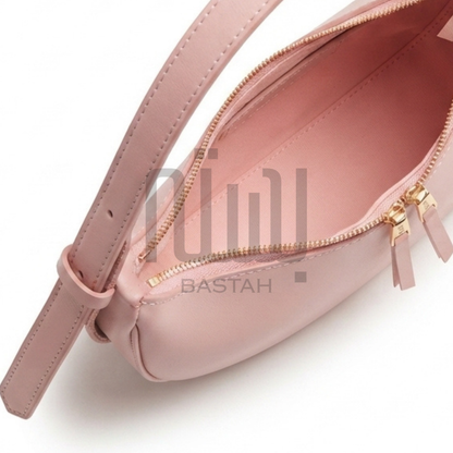 Luna Crescent Hobo Bag "Blush Pink"