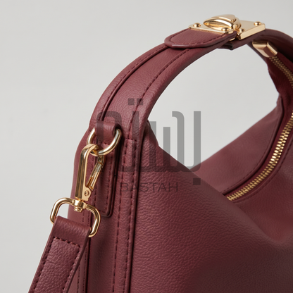 Noir Hobo Bag "Dark Wine"