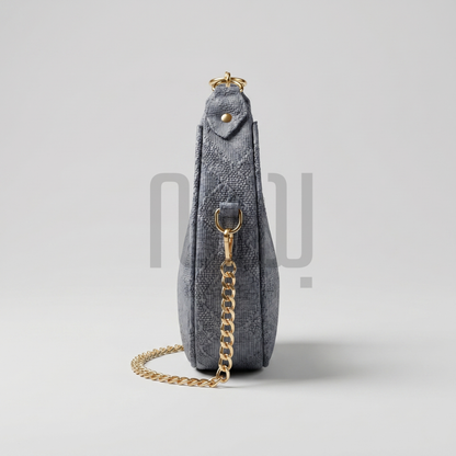 The Dune Crescent Bag — Slate