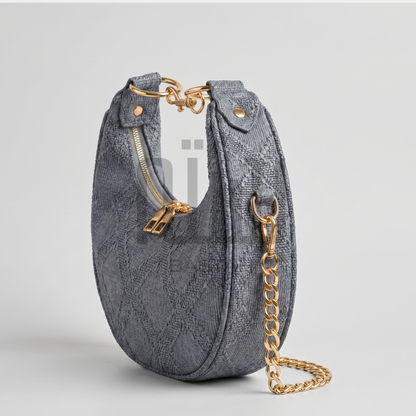 The Dune Crescent Bag — Slate