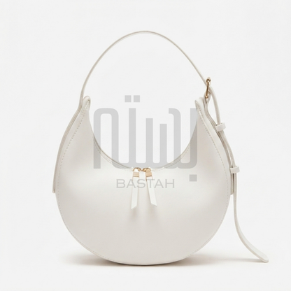 Luna Crescent Hobo Bag "White"