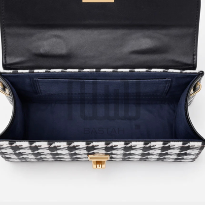 Houndstooth Crossbody Chain Bag