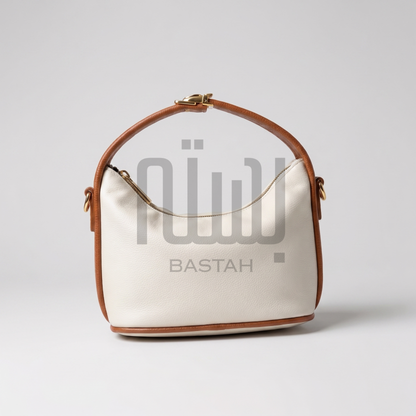 Noir Hobo Bag "Vanilla Trim"