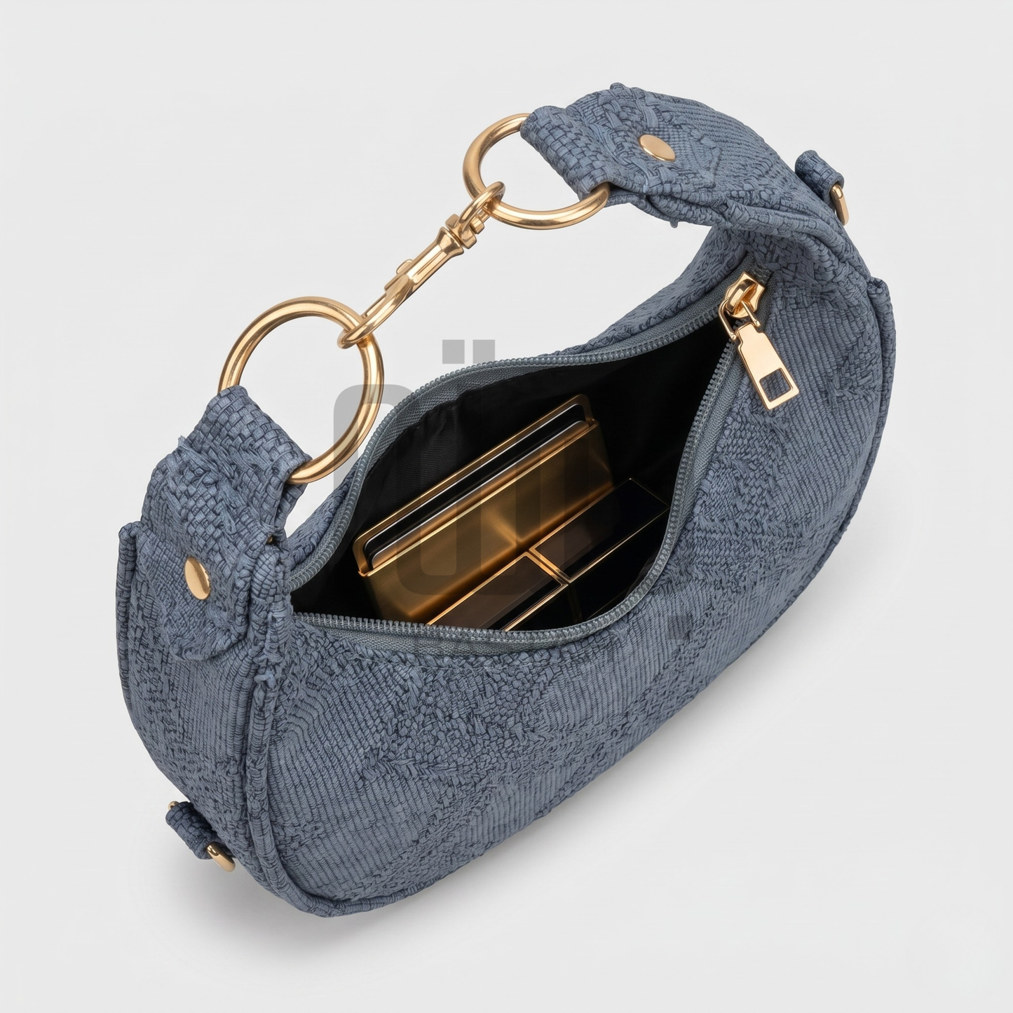 The Dune Crescent Bag — Slate