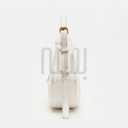Luna Crescent Hobo Bag "White"