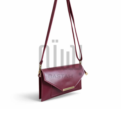 Snap Mini Crossbody Bag "Maroon"