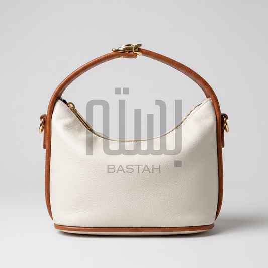 Noir Hobo Bag "Vanilla Trim"