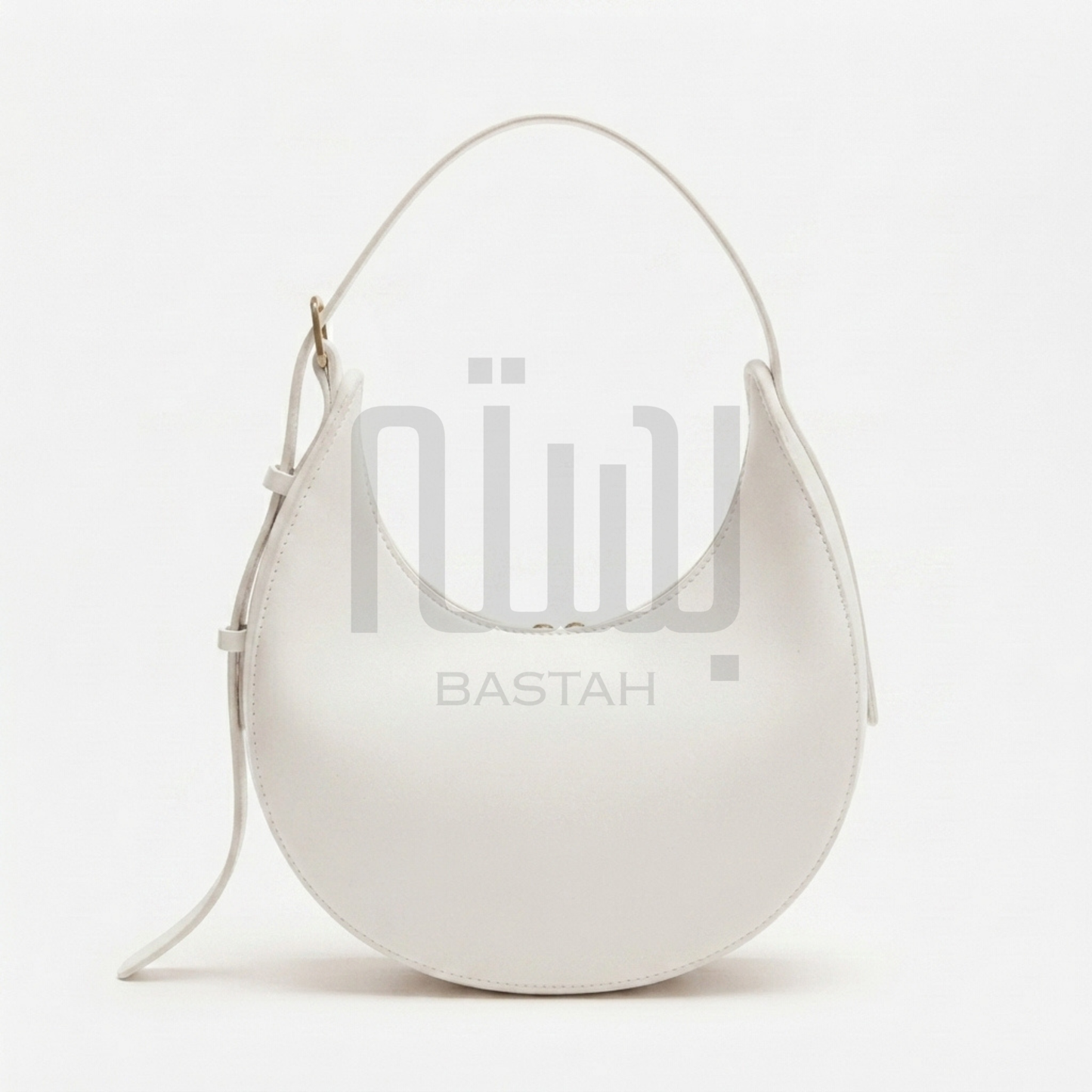 Luna Crescent Hobo Bag "White"