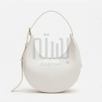Luna Crescent Hobo Bag "White"