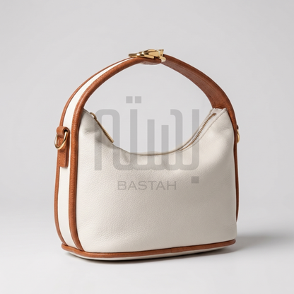 Noir Hobo Bag "Vanilla Trim"