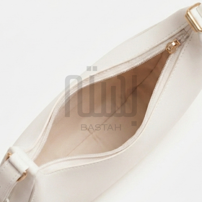 Luna Crescent Hobo Bag "White"