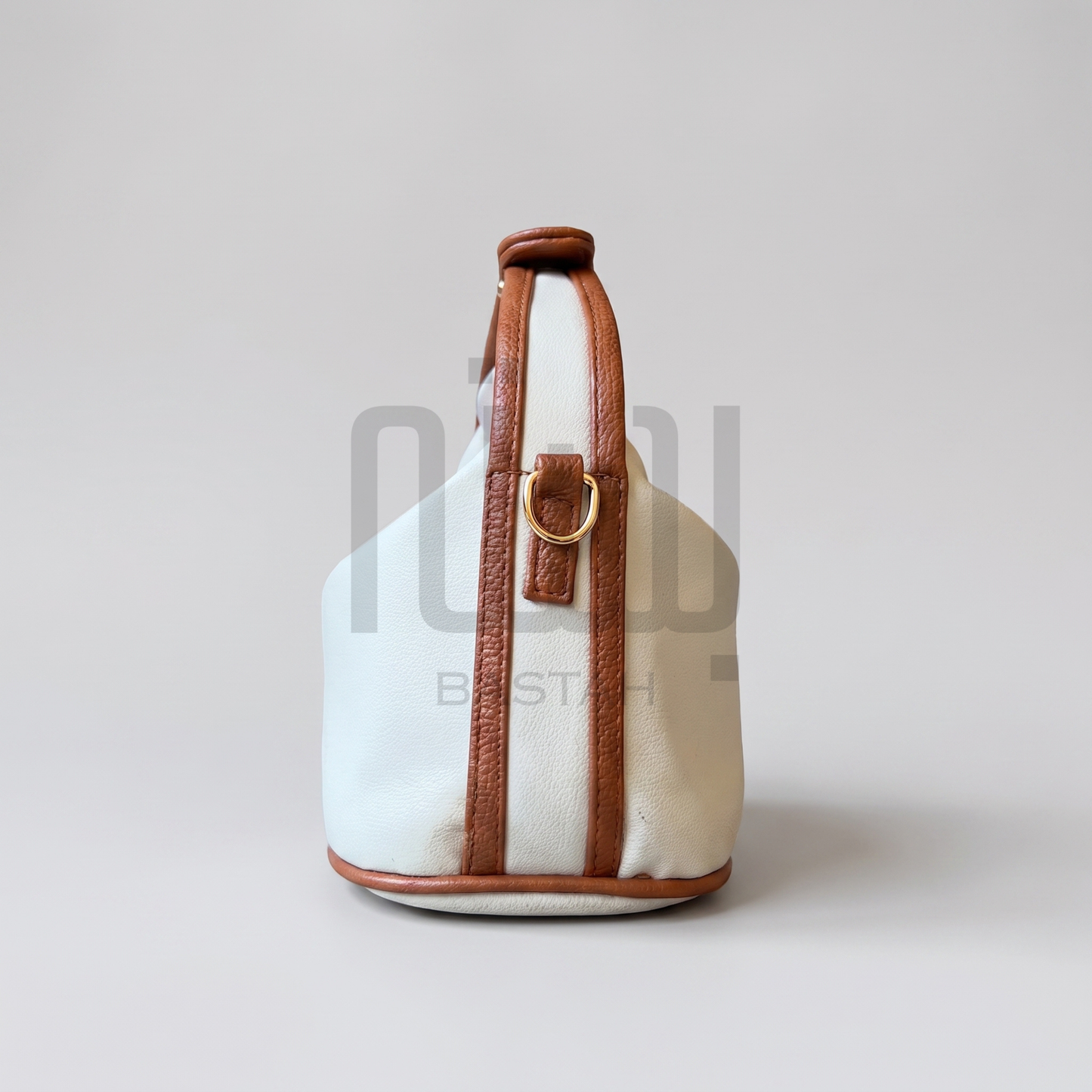 Noir Hobo Bag "Vanilla Trim"
