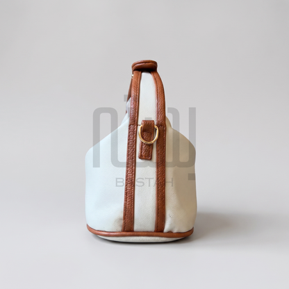 Noir Hobo Bag "Vanilla Trim"