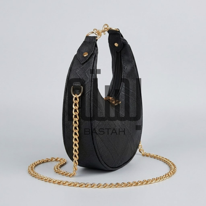 The Dune Crescent Bag — Black