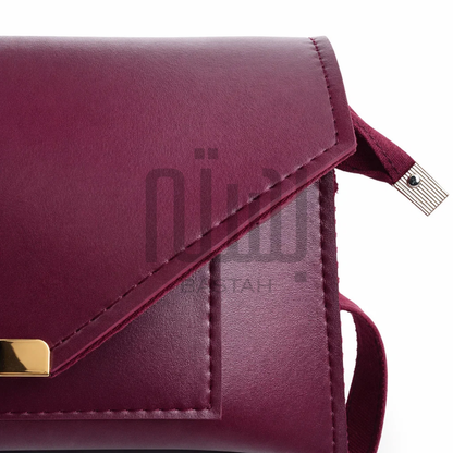 Snap Mini Crossbody Bag "Maroon"