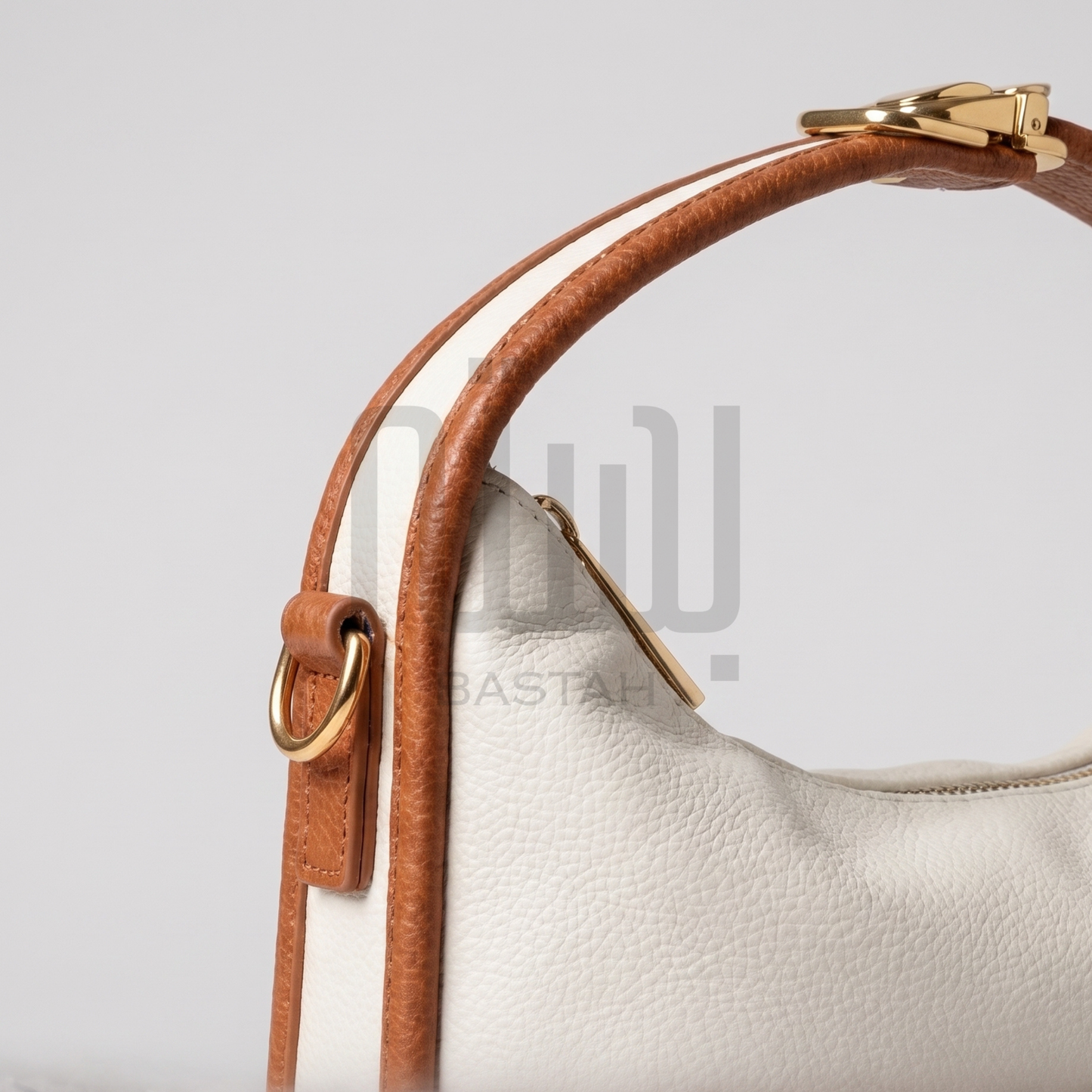 Noir Hobo Bag "Vanilla Trim"