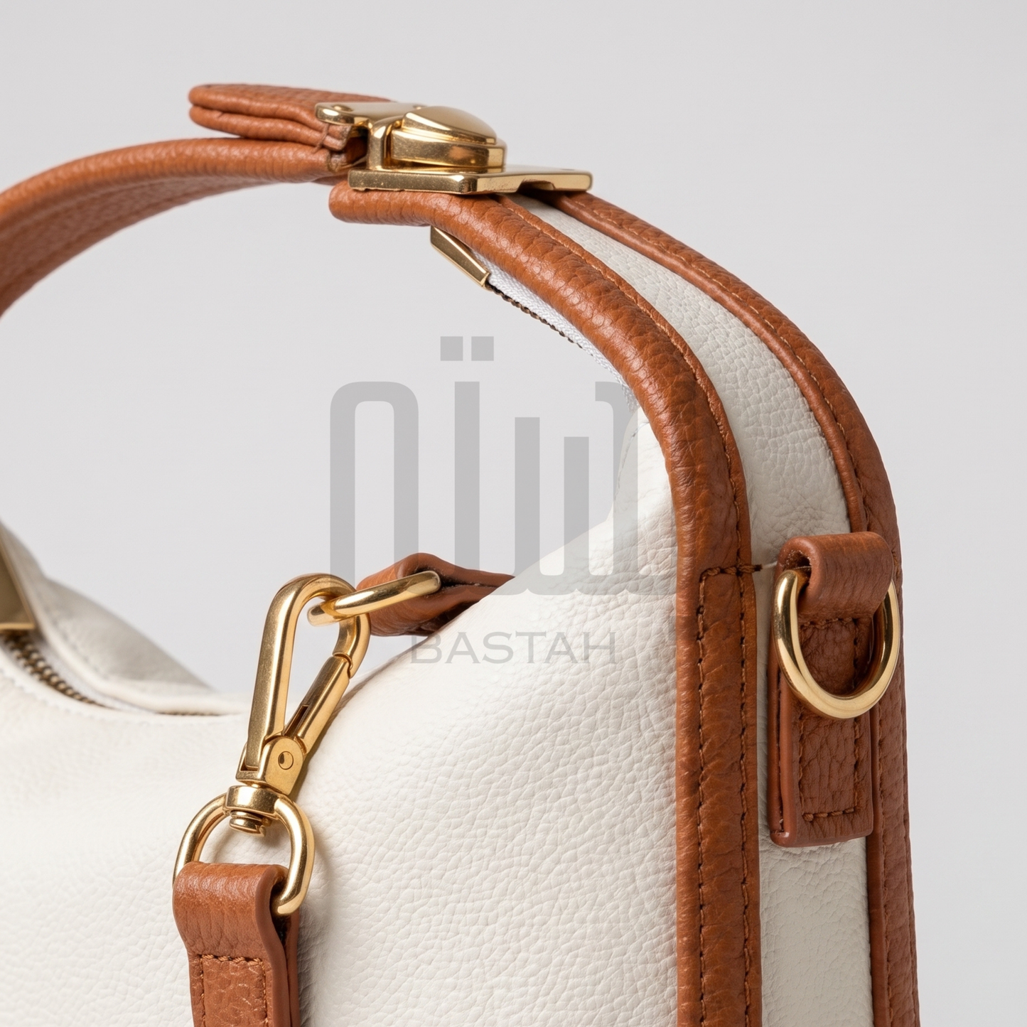 Noir Hobo Bag "Vanilla Trim"