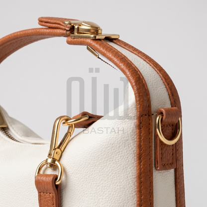 Noir Hobo Bag "Vanilla Trim"