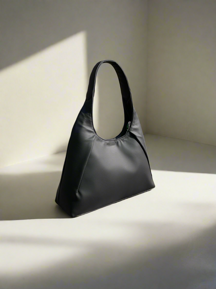 Faux Leather Hobo “Black”