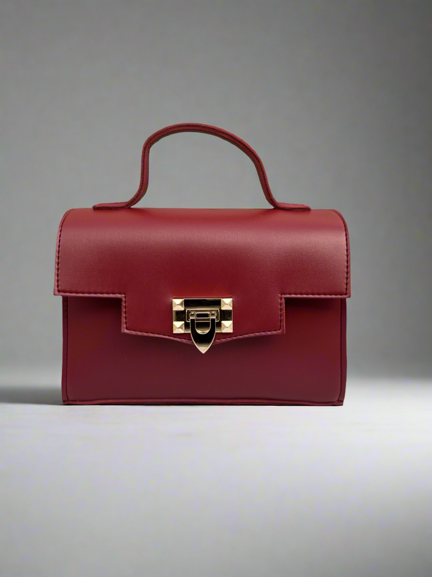 Aurum Chic Crossbody Bag “Burgundy”