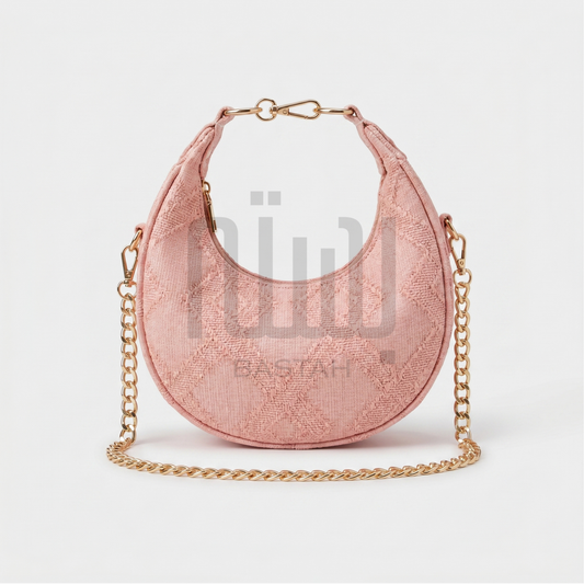 The Dune Crescent Bag — Blush