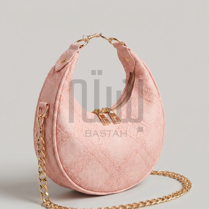 The Dune Crescent Bag — Blush