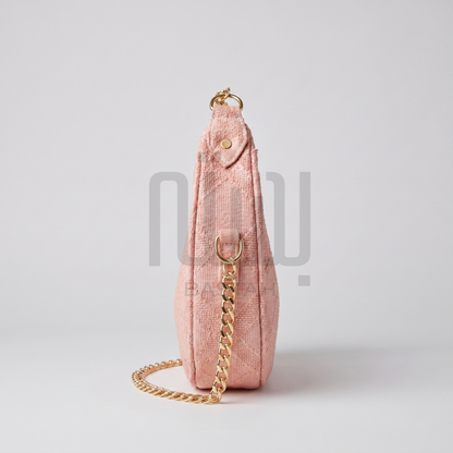 The Dune Crescent Bag — Blush