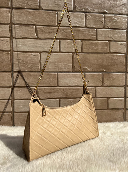 Quilted Handbag “Beige”