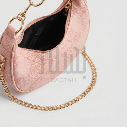 The Dune Crescent Bag — Blush