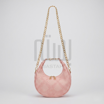 The Dune Crescent Bag — Blush