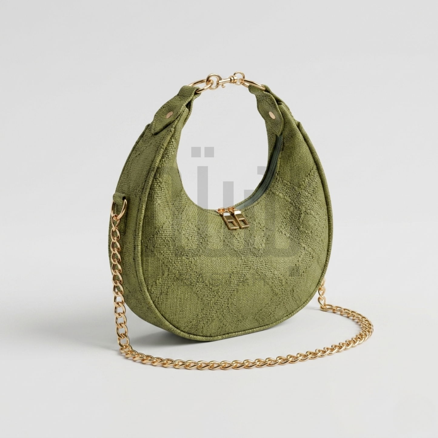 The Dune Crescent Bag — Olive