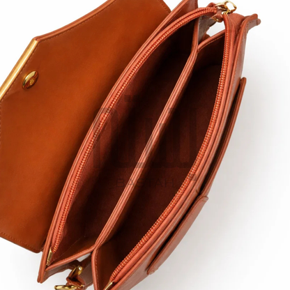 Snap Mini Crossbody Bag "Brown"