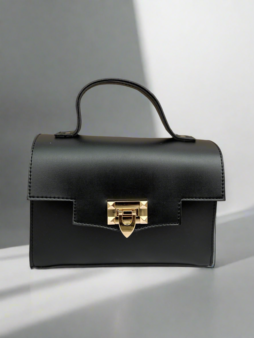 Aurum Chic Crossbody Bag “Jet Black”