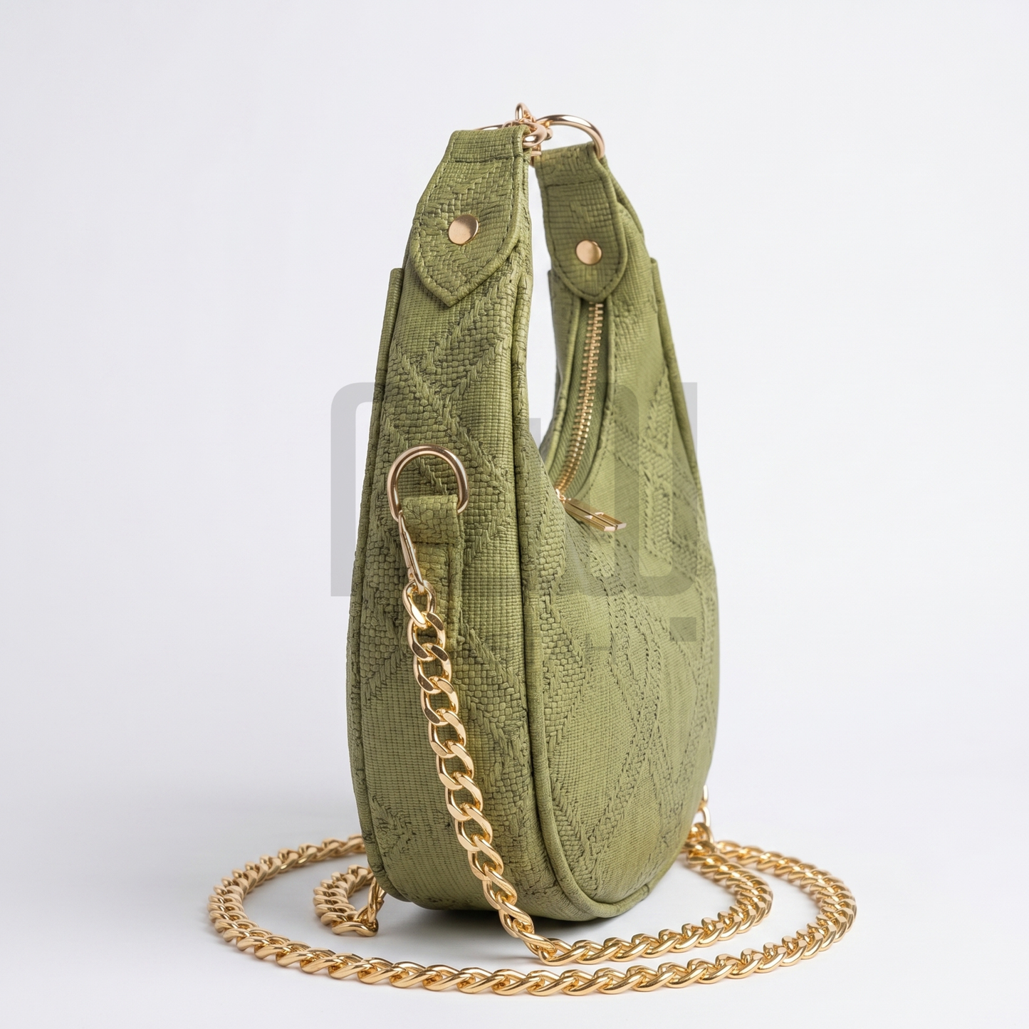 The Dune Crescent Bag — Olive