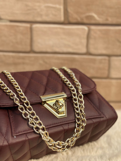 Crossbody Chain Bag “Maroon”