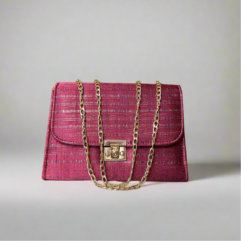 Plaid Crossbody Bag “Cardinal”